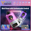 VPLUS 25,000-puff vape with 12W/22W power switching, dual mesh coil, magnetic metal shell, and Type-C charging, offering customizable control.